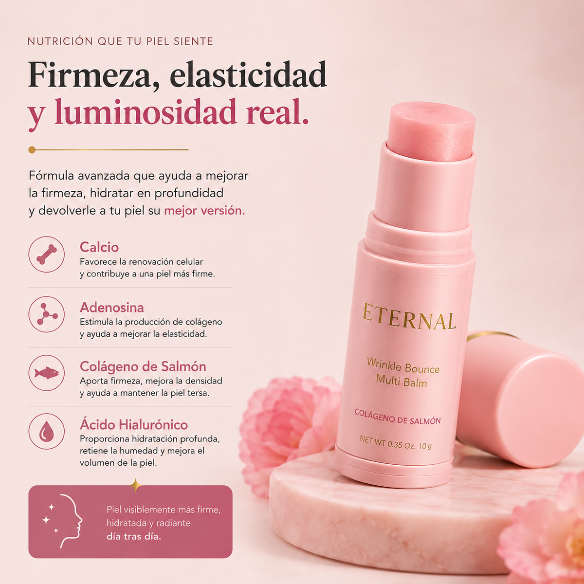Bálsamo Antienvejecimiento de Colágeno y Calcio 100% Natural