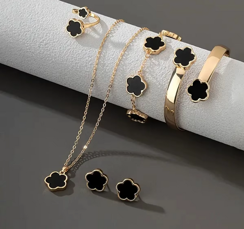 Celestial Jewel Ensemble - Pack de Pulsera, Brazalete, Anillo, Pendientes y Collar